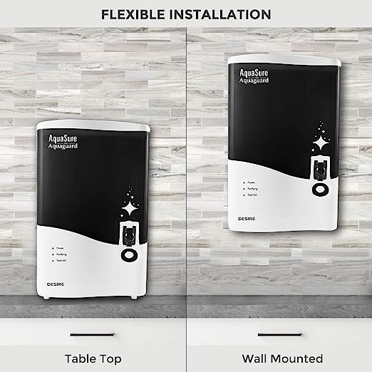 AquaSure from Aquaguard Eureka Forbes Aquasure from Aquaguard Desire 7-litres Table Top Mountable RO+UV+MTDS Water Purifier (White) AquaSure from Aquaguard Eureka Forbes Aquasure from Aquaguard Desire 7-litres Table Top Mountable RO+UV+MTDS Water Purifier (White)